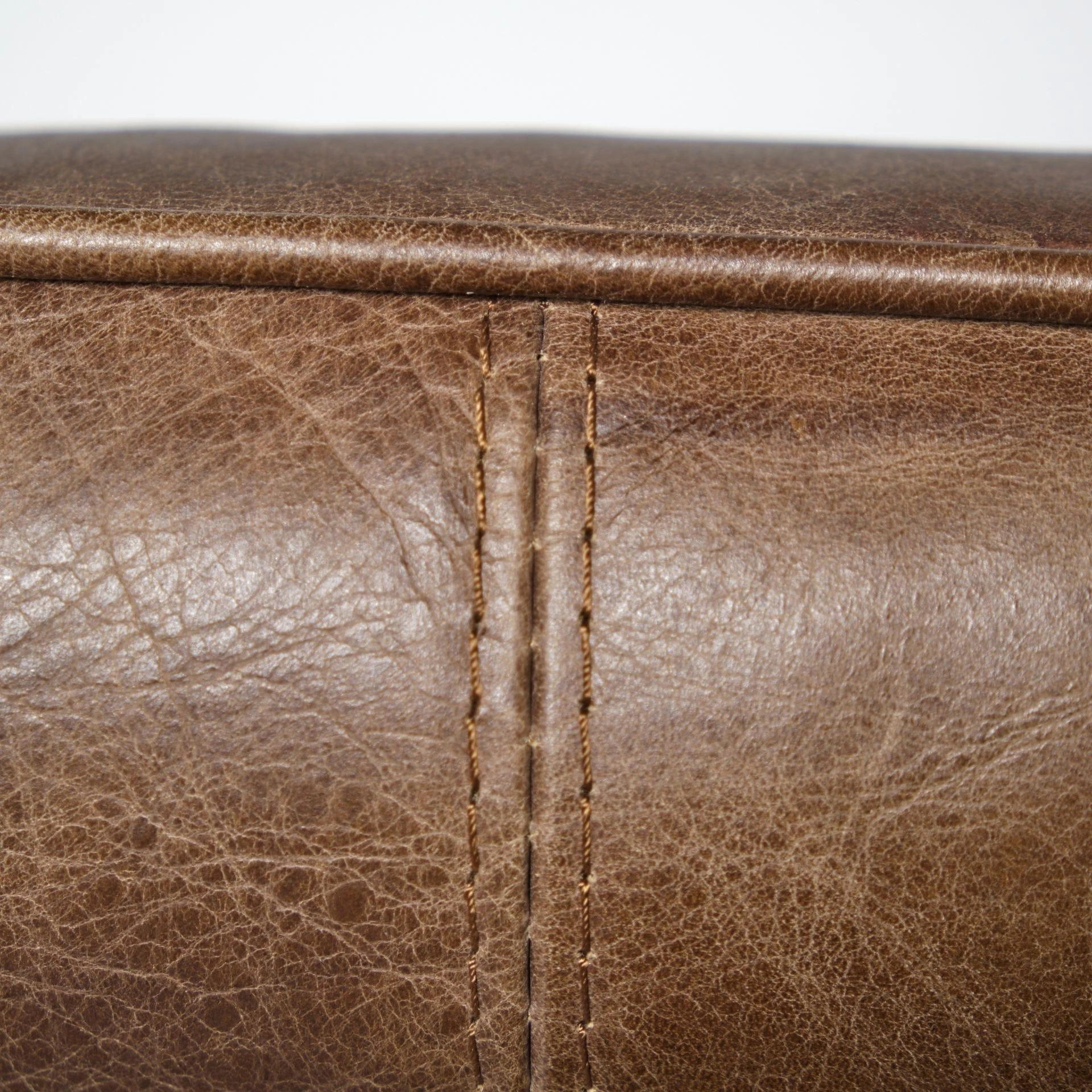 Armless Leather Accent Chair