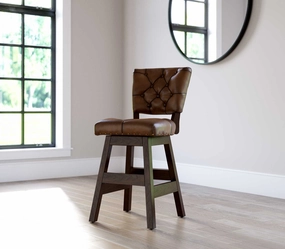 Armless Leather Tufted Counter Stools with Back glassware set, wine glass