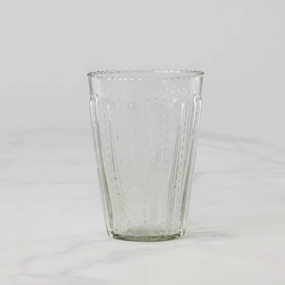 Artisan-Crafted Ruffled Glass Tumbler