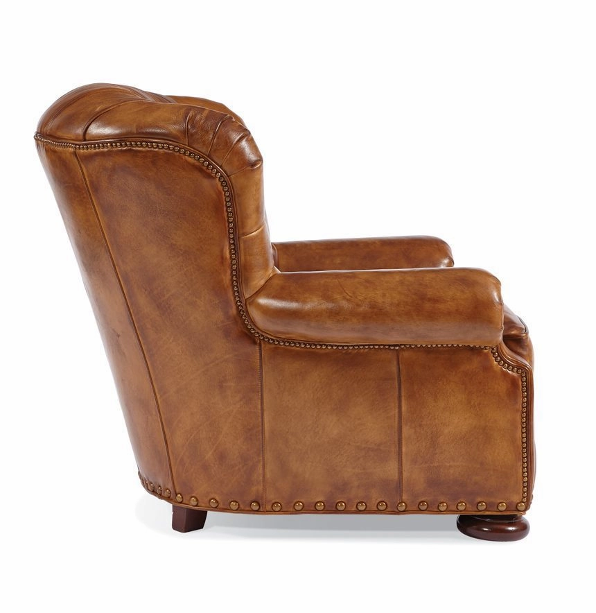 Artisan Leather Tufted Chair / Ottoman