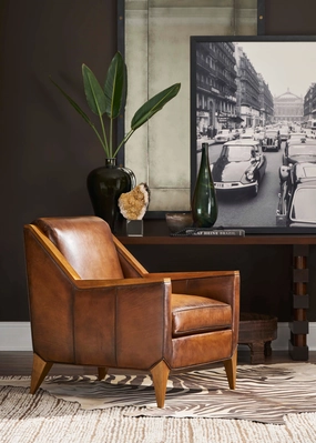 Aspen Handcrafted Leather Chair vanity mirror, wall mirror