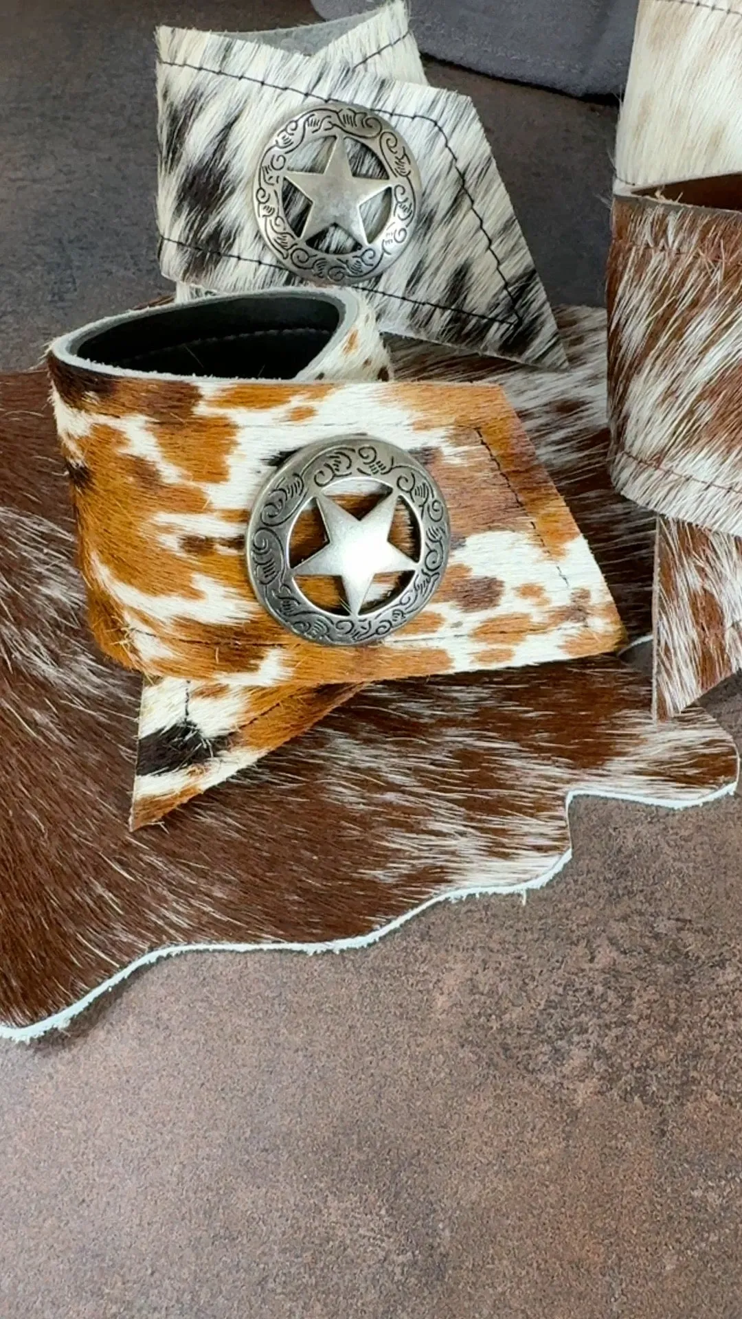 Assorted Cowhide Napkin Rings