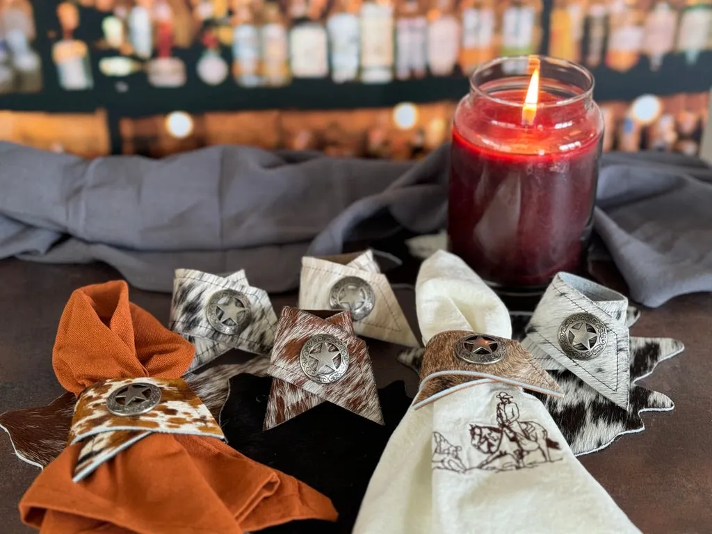 Assorted Cowhide Napkin Rings