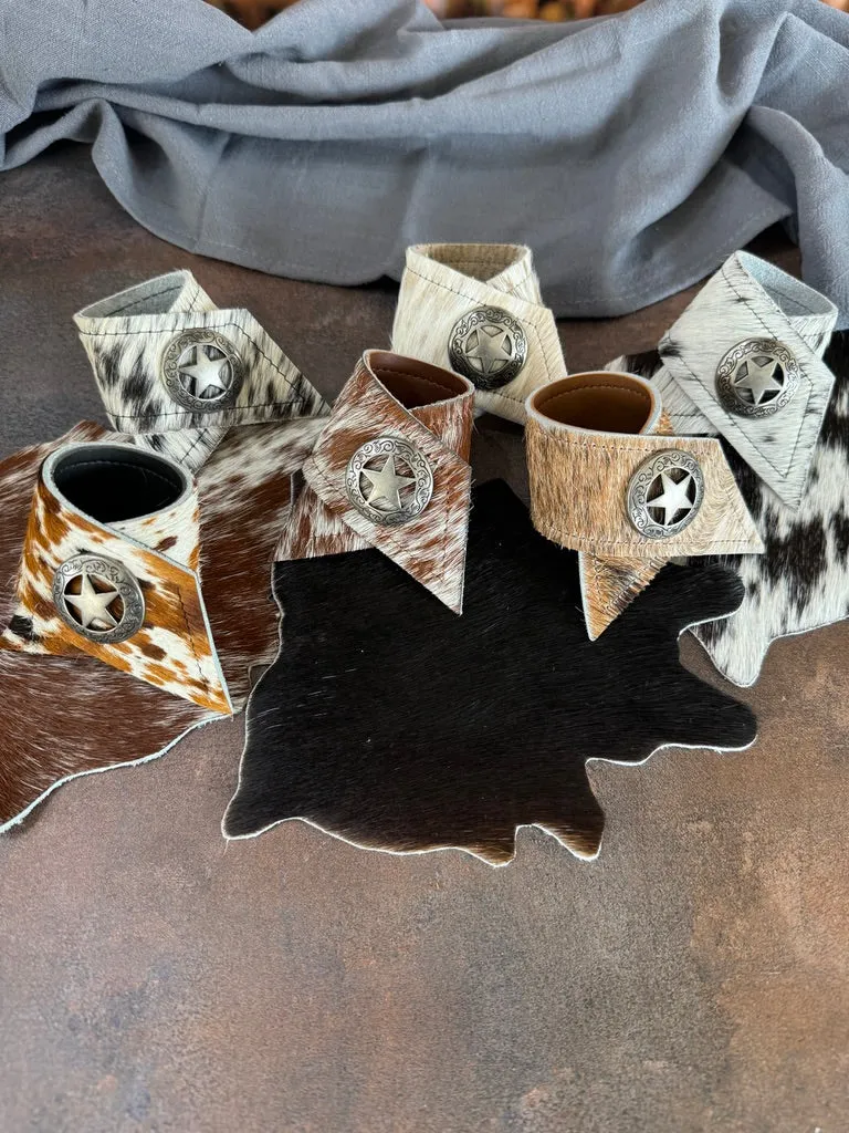 Assorted Cowhide Napkin Rings