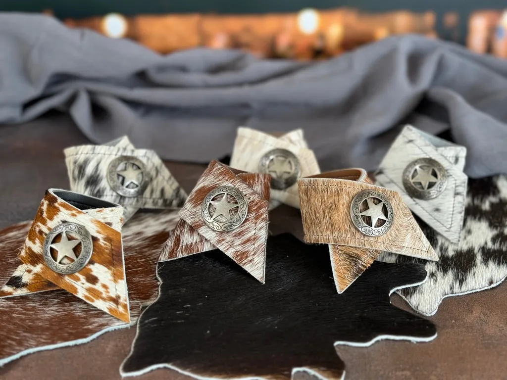 Assorted Cowhide Napkin Rings