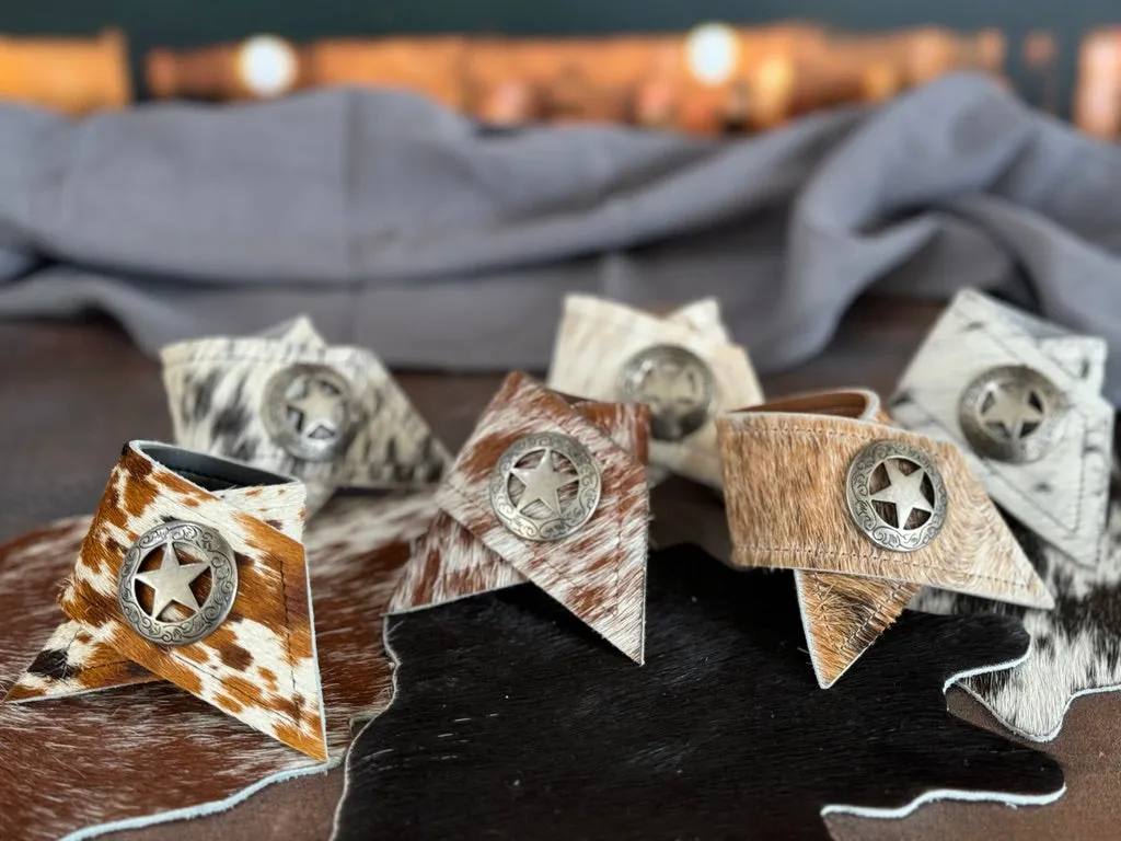 Assorted Cowhide Napkin Rings