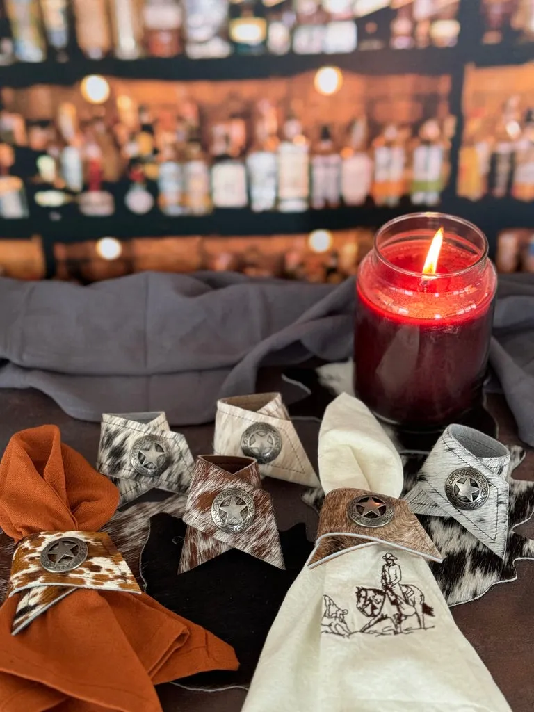 Assorted Cowhide Napkin Rings
