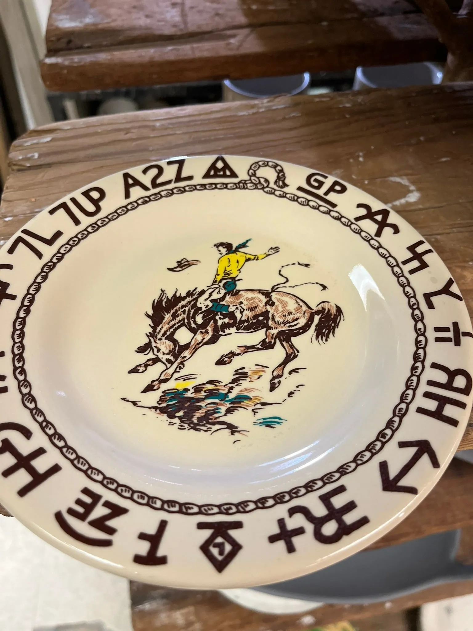 At the Ranch Cowboys & Brands Dinnerware