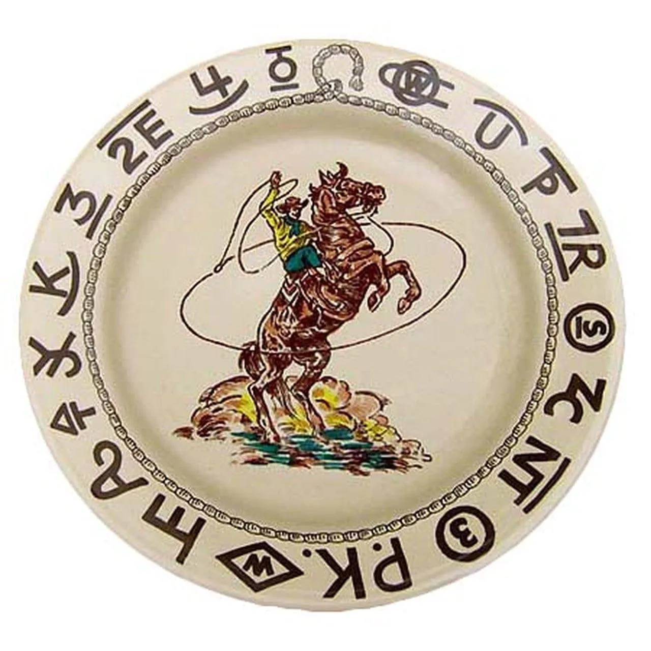 At The Ranch Cowboys & Brands Luncheon Plates toilet seat cover, slow close seat