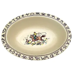 At the Ranch Cowboys & Brands Oval Serving Bowl toilet seat cover, slow close seat