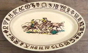 At The Ranch Cowboys & Brands Oval Serving Platter toilet seat cover, slow close seat