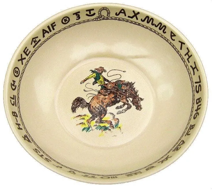 At The Ranch Cowboys & Brands Round Serving Bowl toilet seat cover, slow close seat