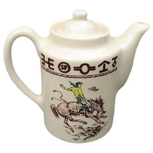 At The Ranch Cowboys & Brands Tea and Coffee Pot