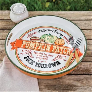 Autumn Farms Enamel Serving Tray shower curtain, waterproof liner