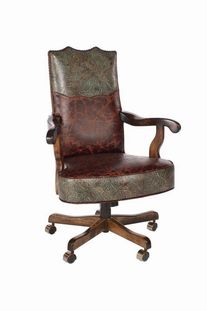 Autumn Turquoise Western Office Chair