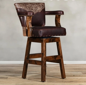 Autumn Western Leather Bar Stool glassware set, wine glass