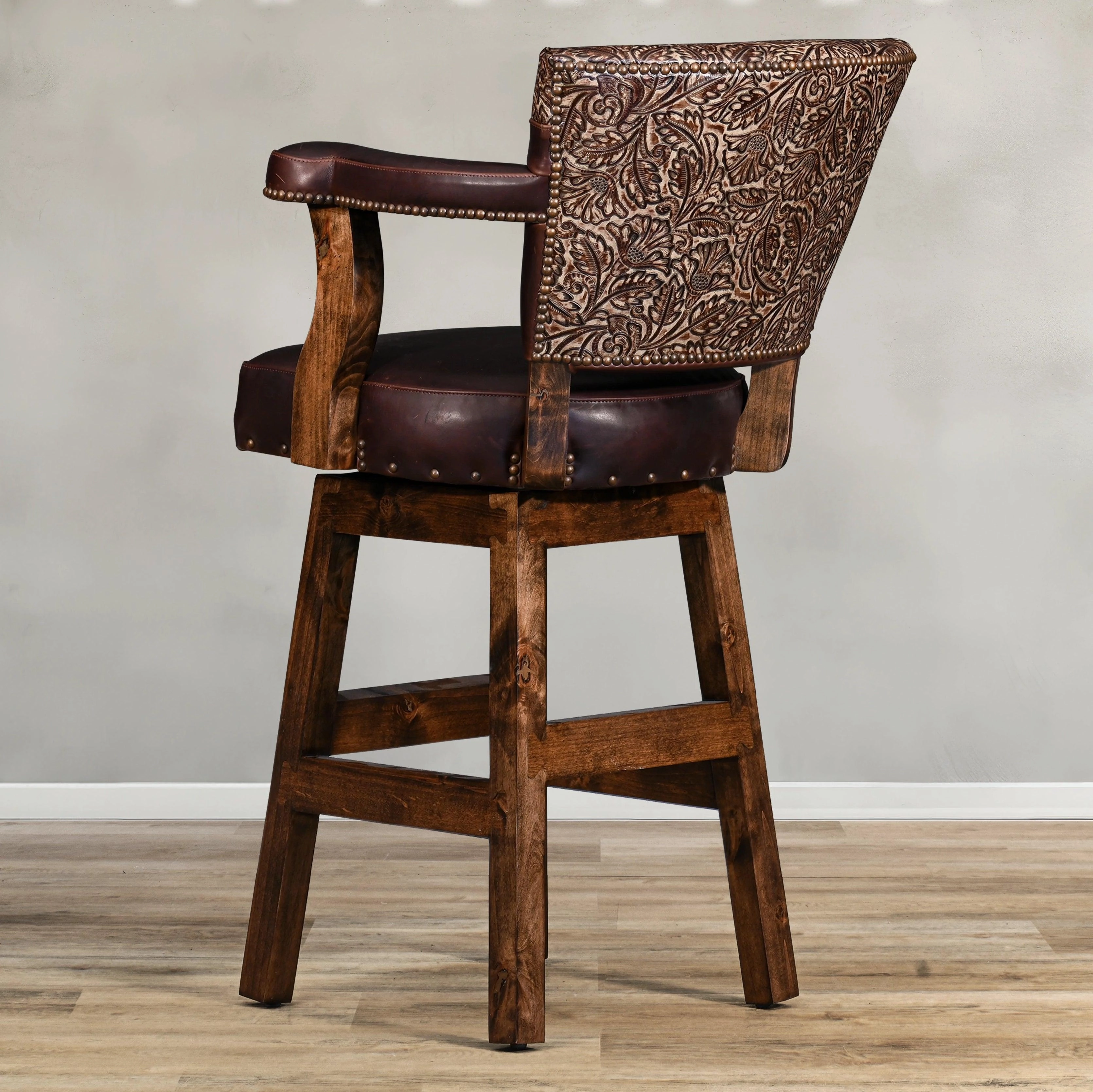 Autumn Western Leather Bar Stool