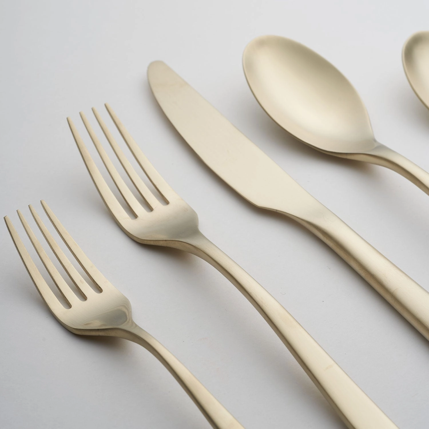 Averie Champagne Satin 20 Piece Flatware Set