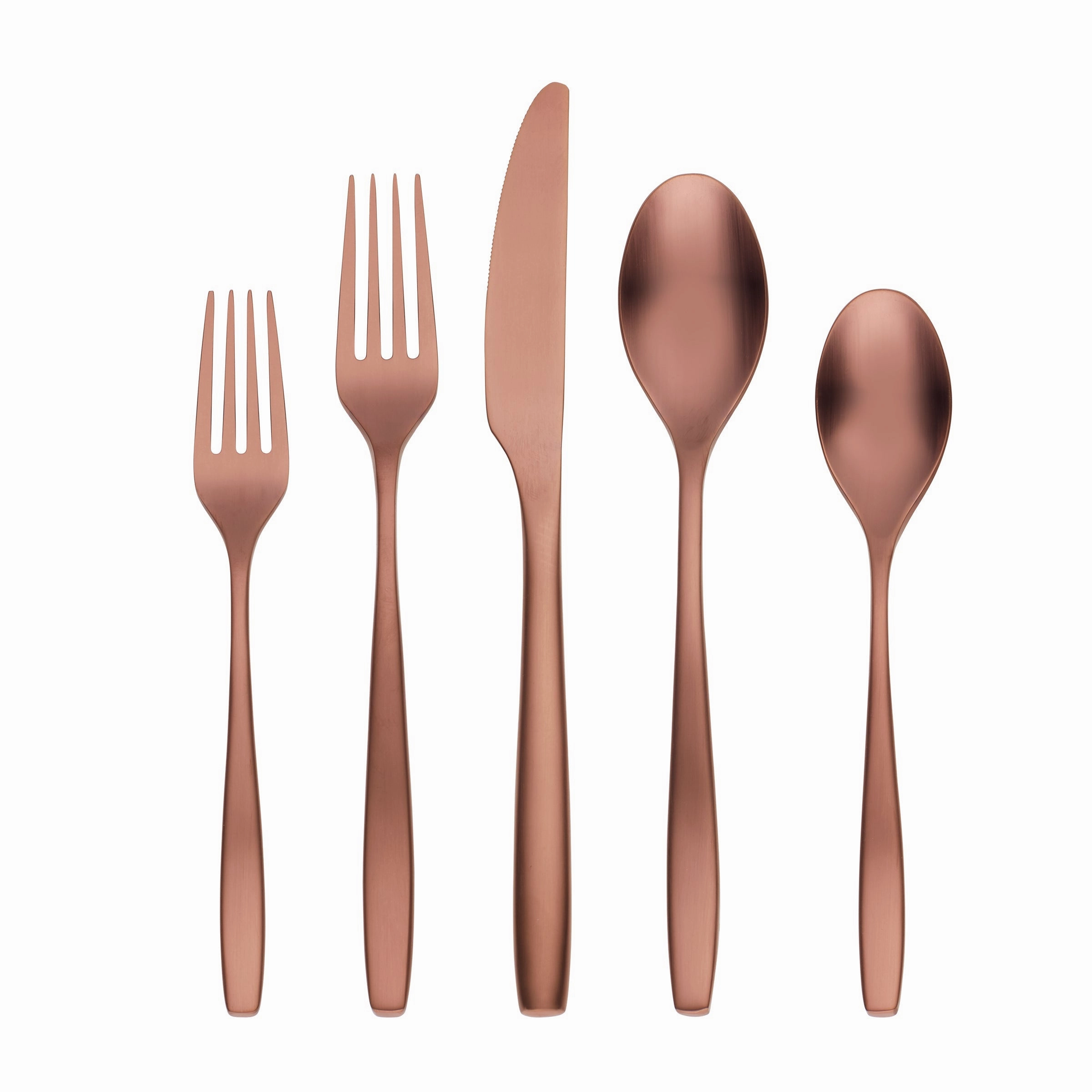 Averie Copper Satin 20 Piece Flatware Set