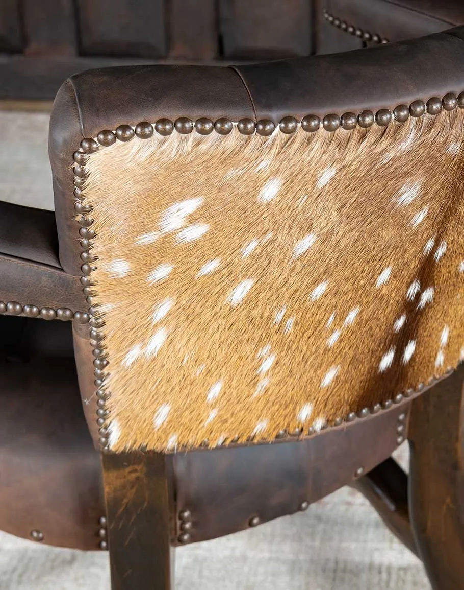 Axis Hide & Leather Upholstered Castor Chair