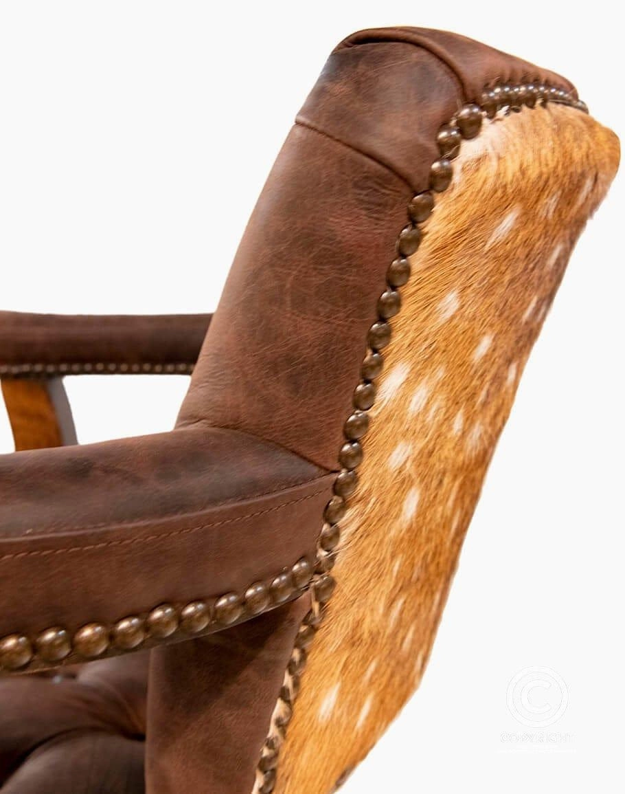 Axis Back Leather Bar Stools w/ Swivel