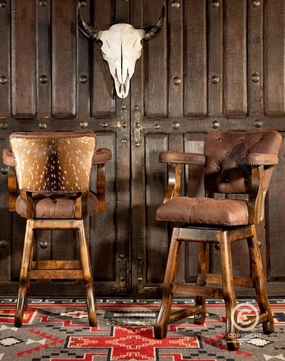 Axis Back Leather Bar Stools w/ Swivel glassware set, wine glass