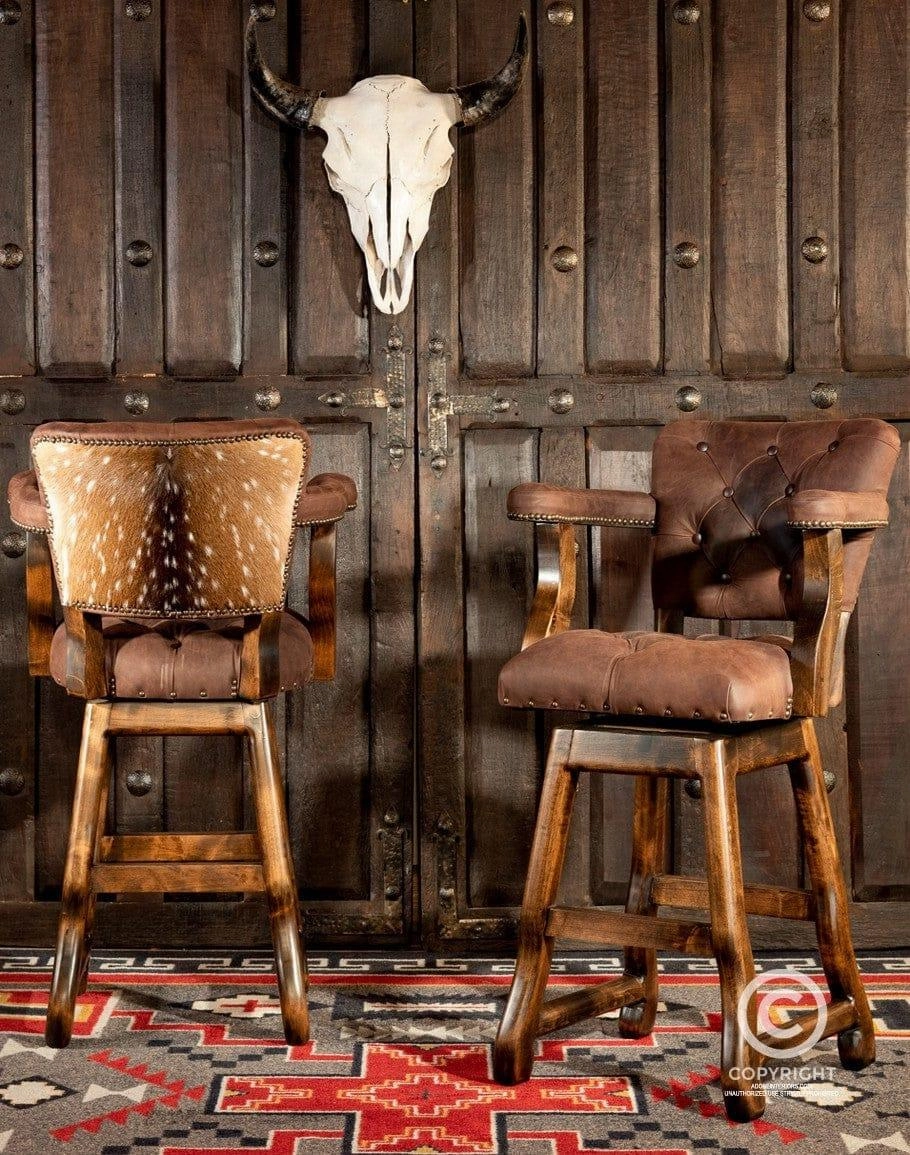 Axis Back Leather Bar Stools w/ Swivel glassware set, wine glass