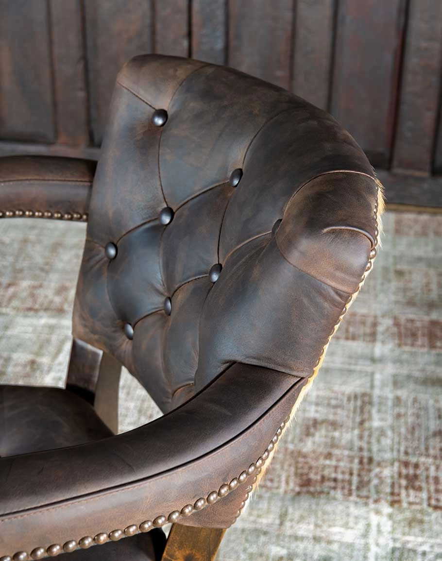 Axis Hide & Leather Upholstered Castor Chair
