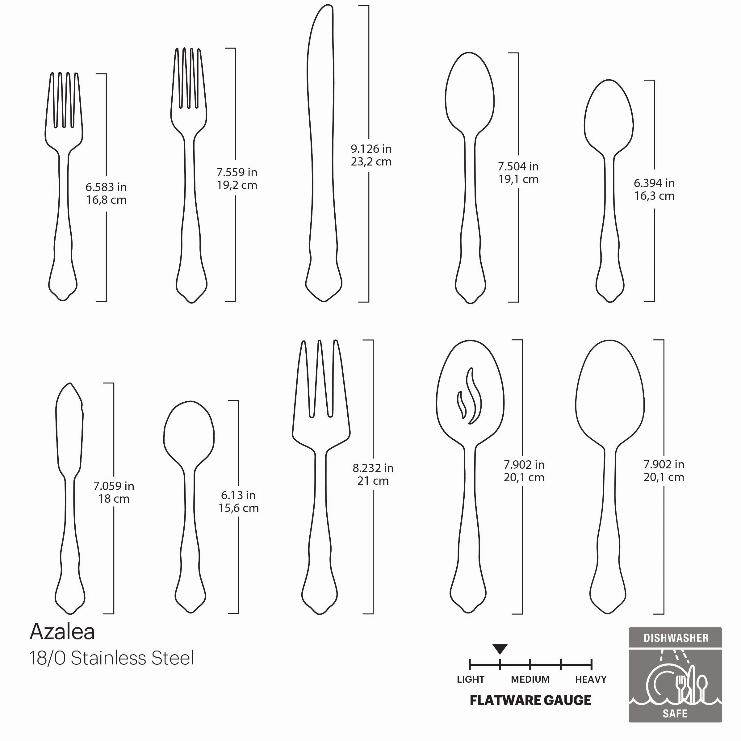 Azalea 45 Piece Flatware Set