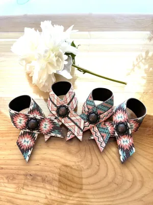 Aztec Leather Napkin Rings 4-pc blender, kitchen appliance