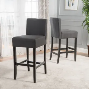 Backed Fabric Barstools (Set of 2) - NH978003 bar stool, counter stool