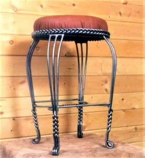 Backless Iron Bar Stool glassware set, wine glass
