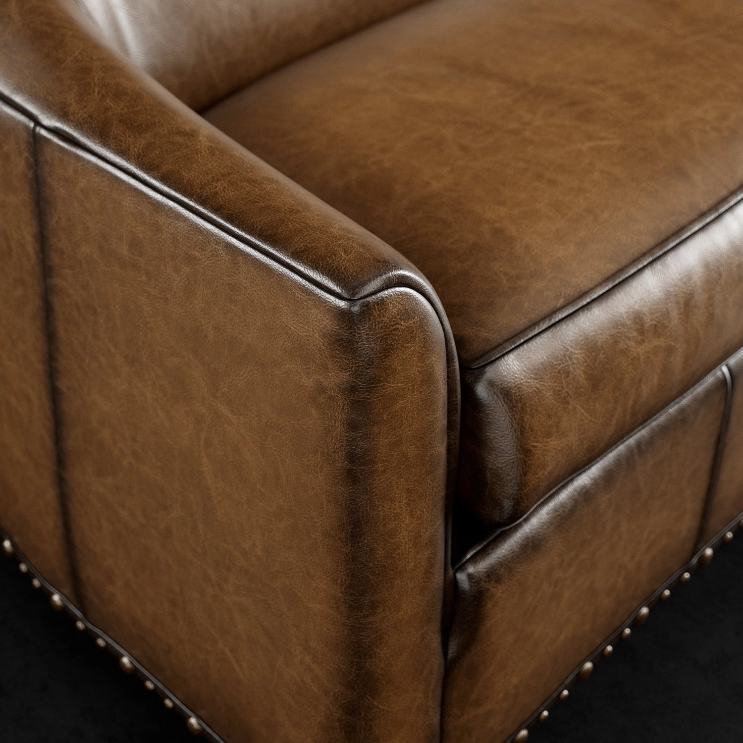 Bana Buff Custom Leather Sofa
