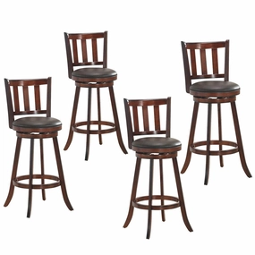 Bar Stools Set of 2 or 4, Counter Height Dining Chair, Fabric Upholstered 360 Degree Swivel kitchen barstool, adjustable bar stool
