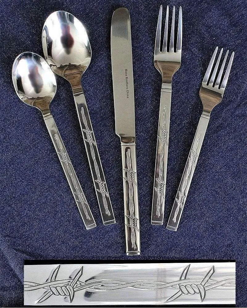 Barbed Wire Western Flatware