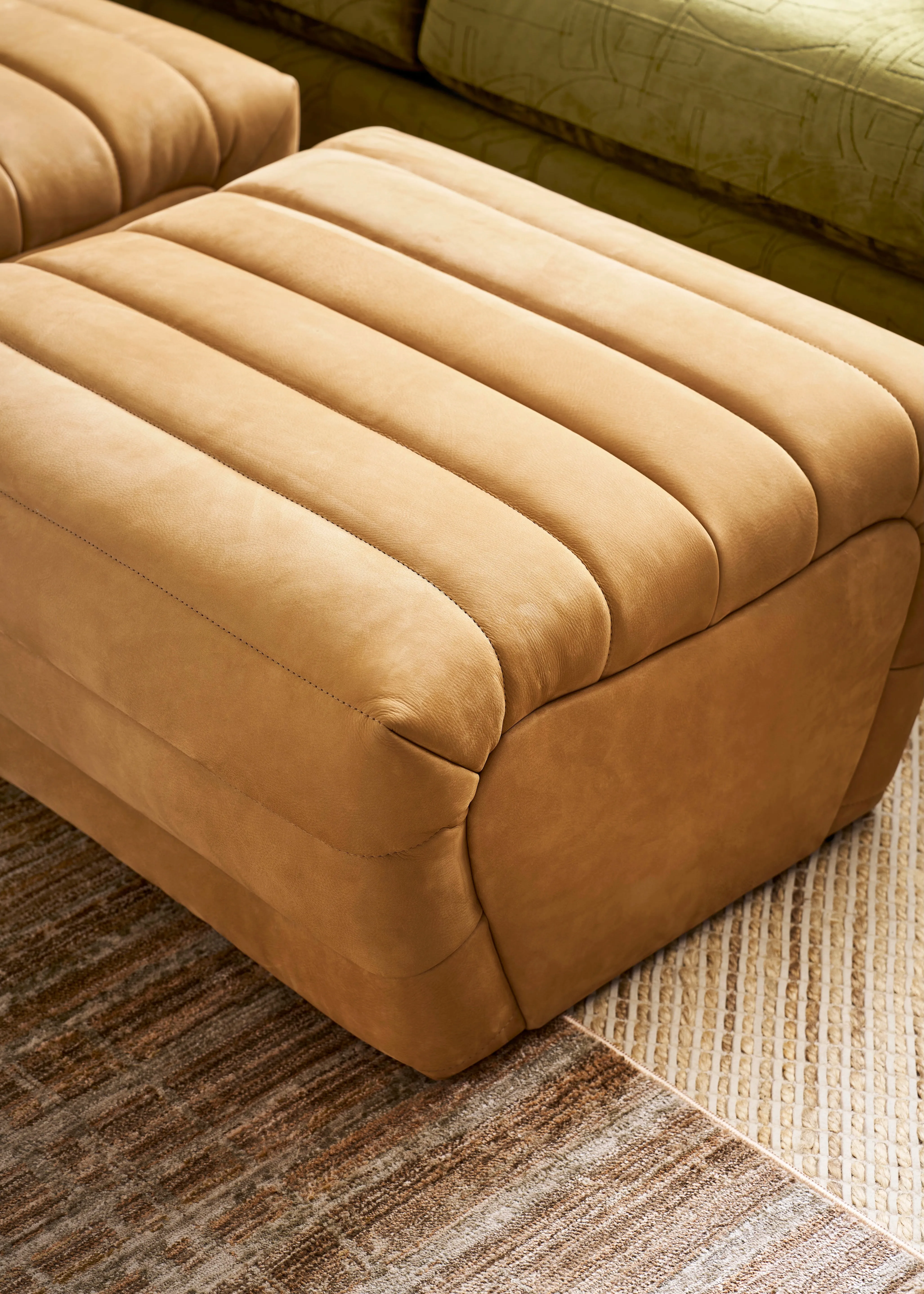 Bardot Sauvage Leather Chair & Ottoman