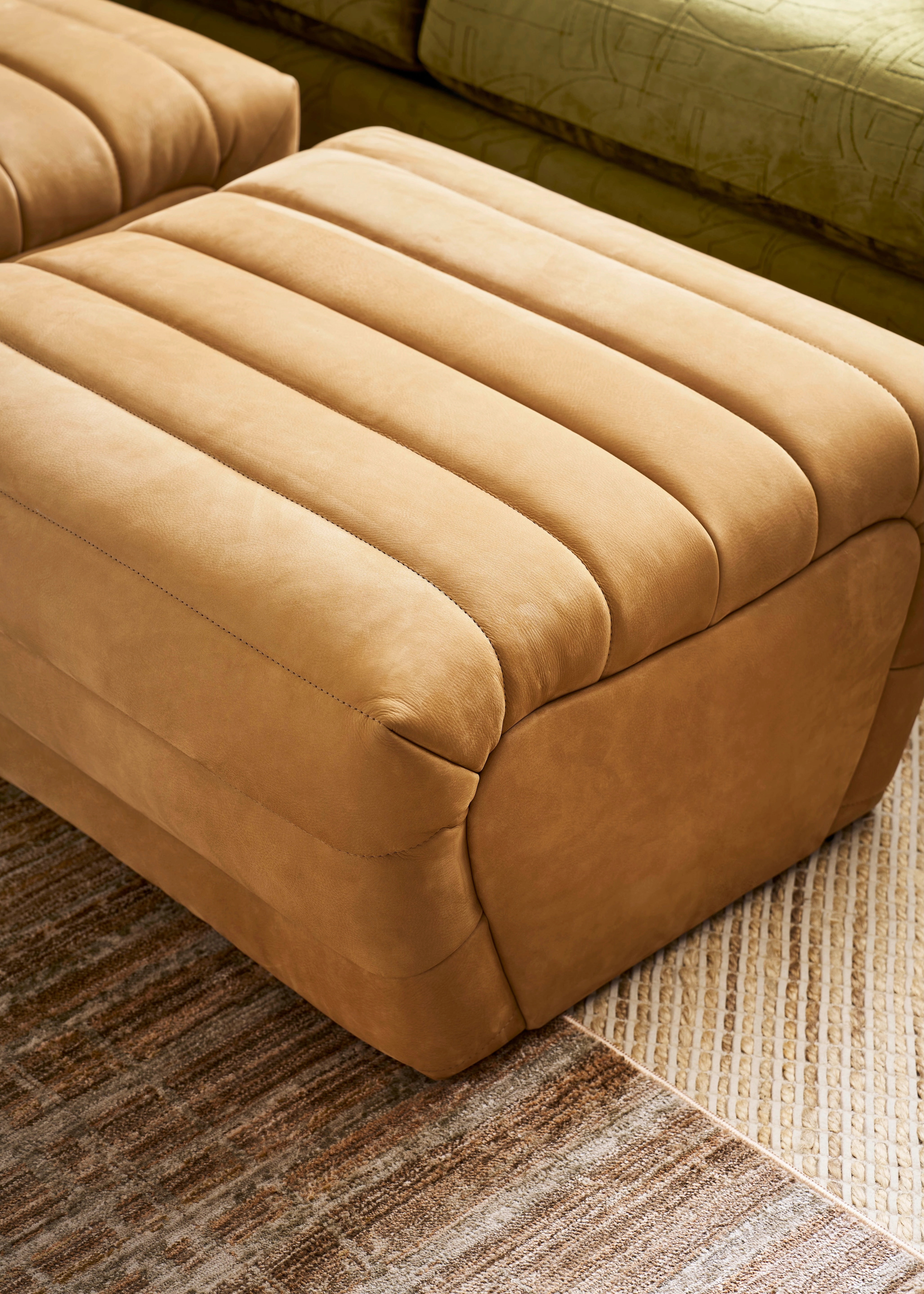 Bardot Sauvage Leather Chair & Ottoman