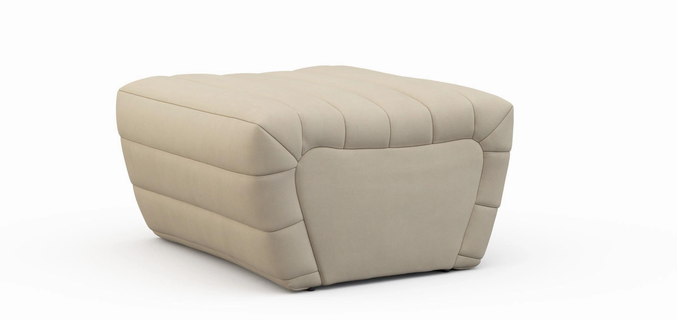 Bardot Sauvage Leather Chair & Ottoman