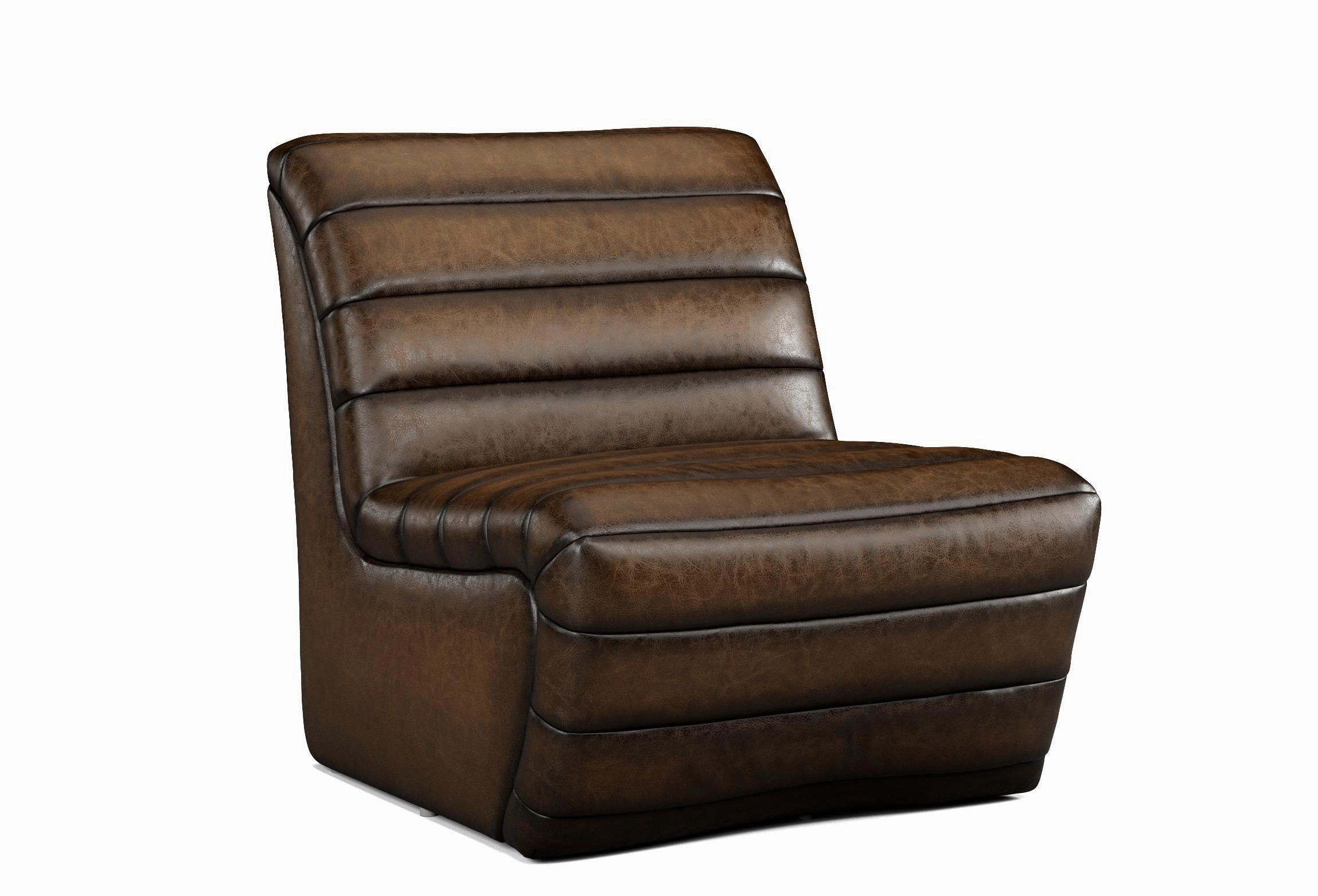 Bardot Sauvage Leather Chair & Ottoman