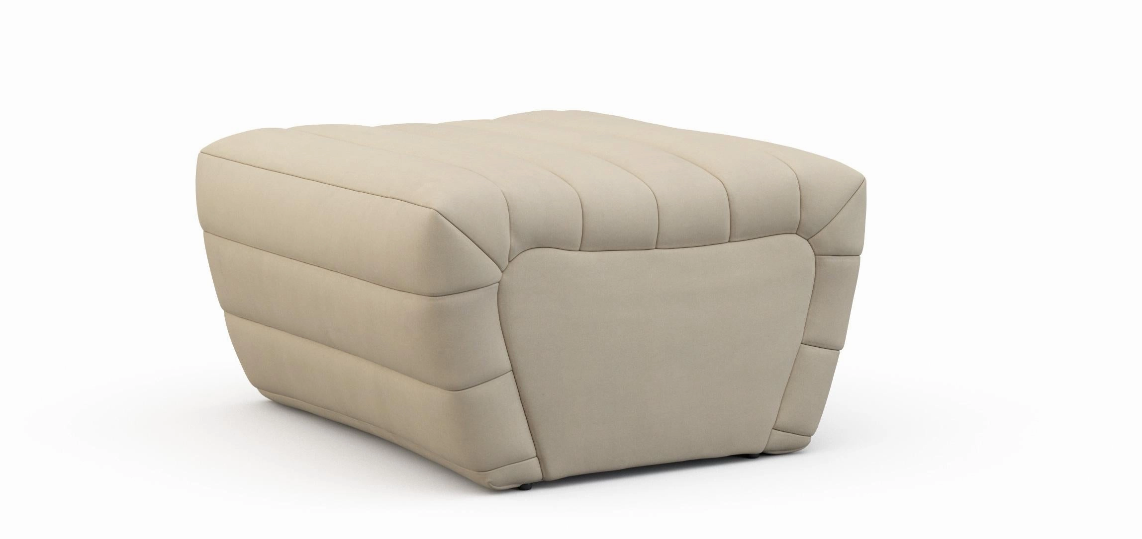Bardot Sauvage Leather Chair & Ottoman