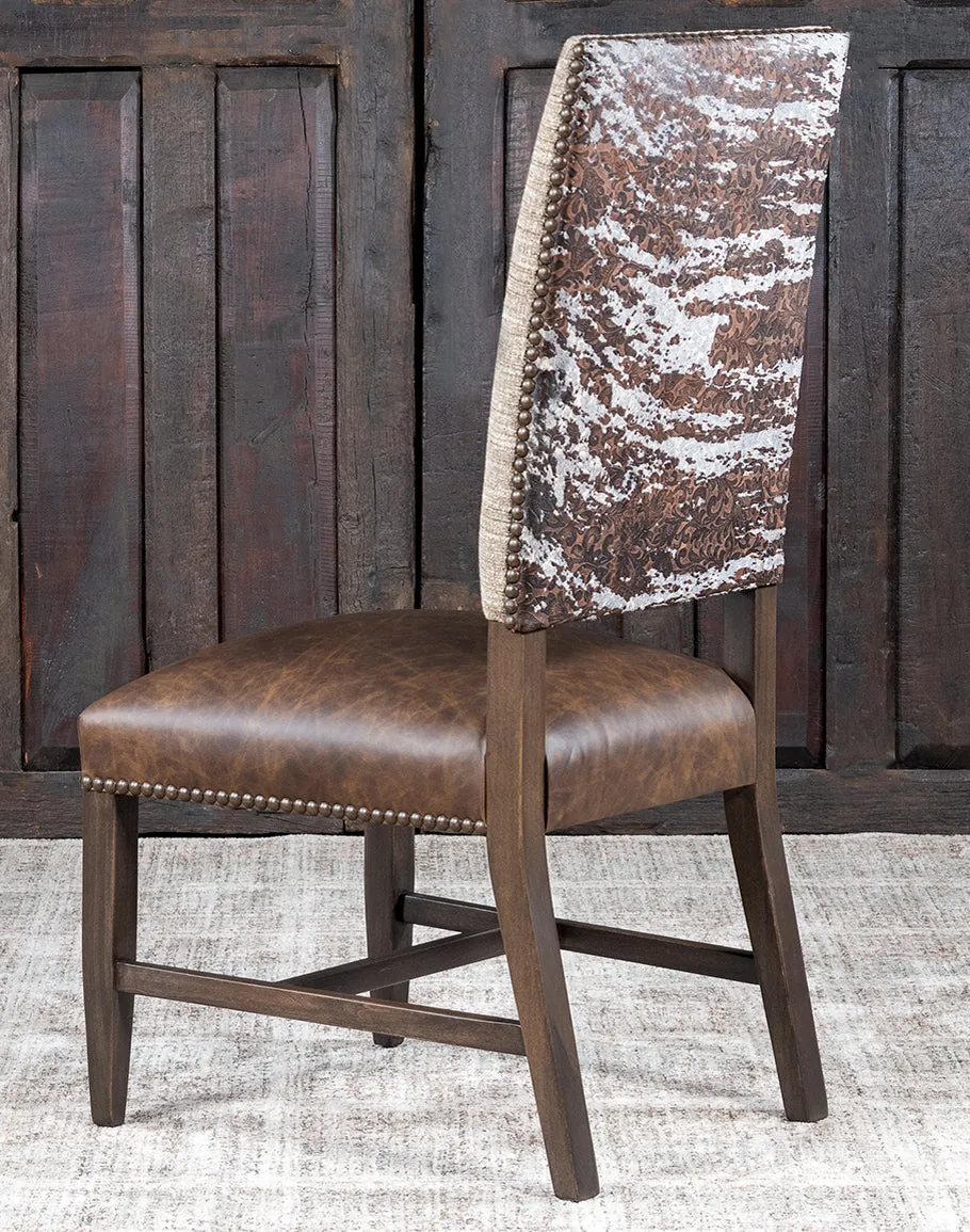 Barley Tweed and Leather Dining Chair