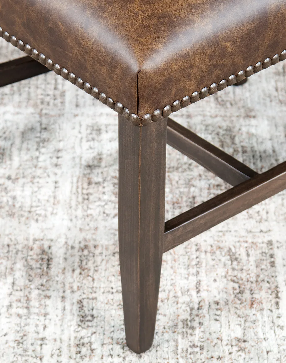 Barley Tweed and Leather Dining Chair