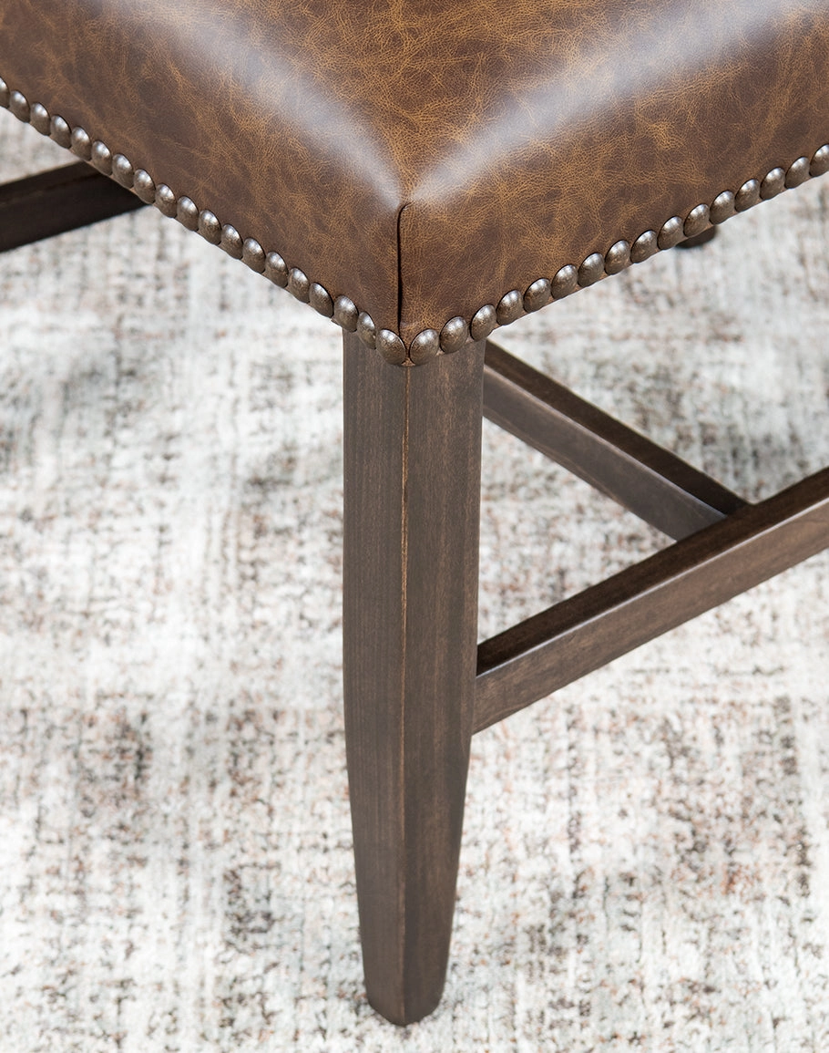 Barley Tweed and Leather Dining Chair