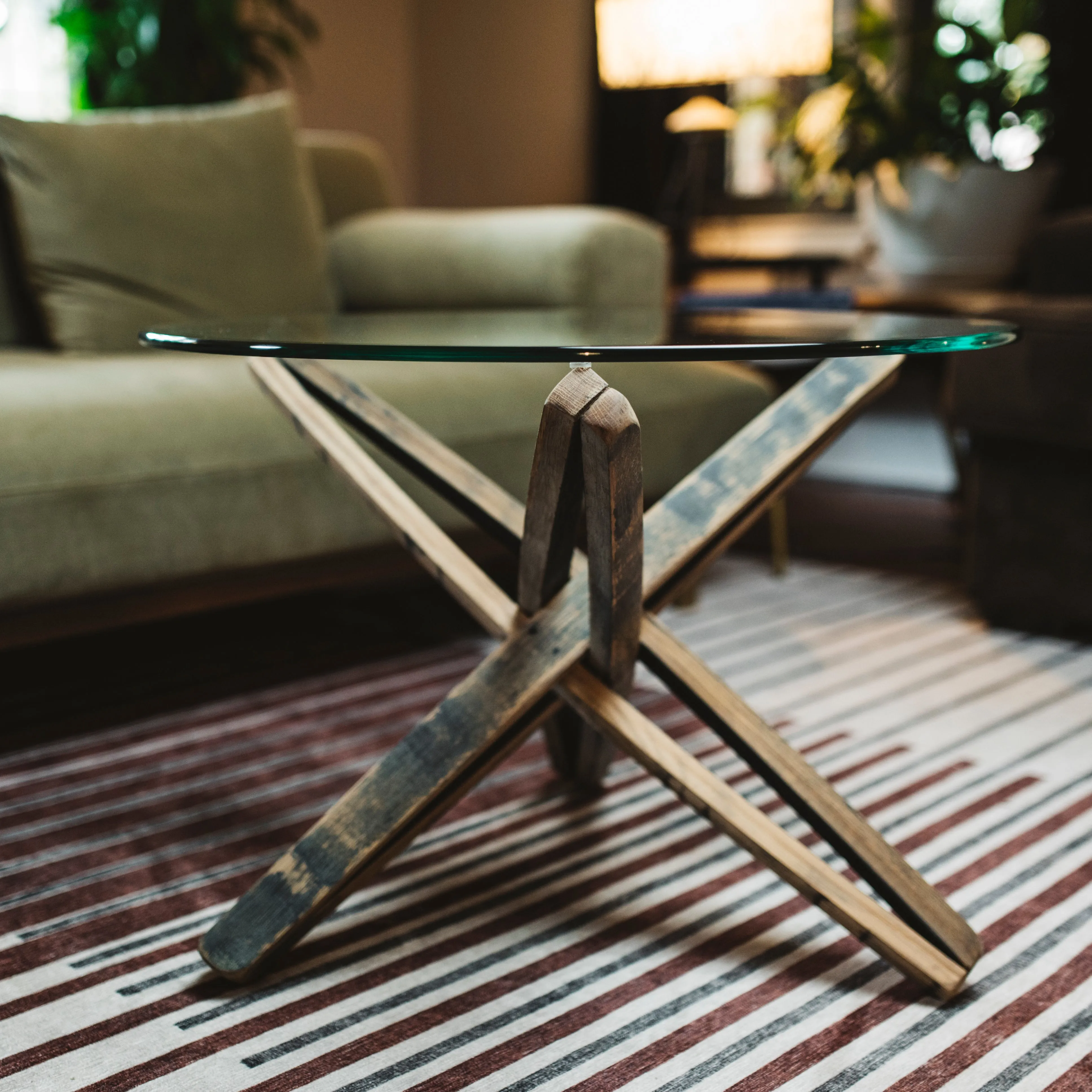 Barrel Stave Atom Side Table