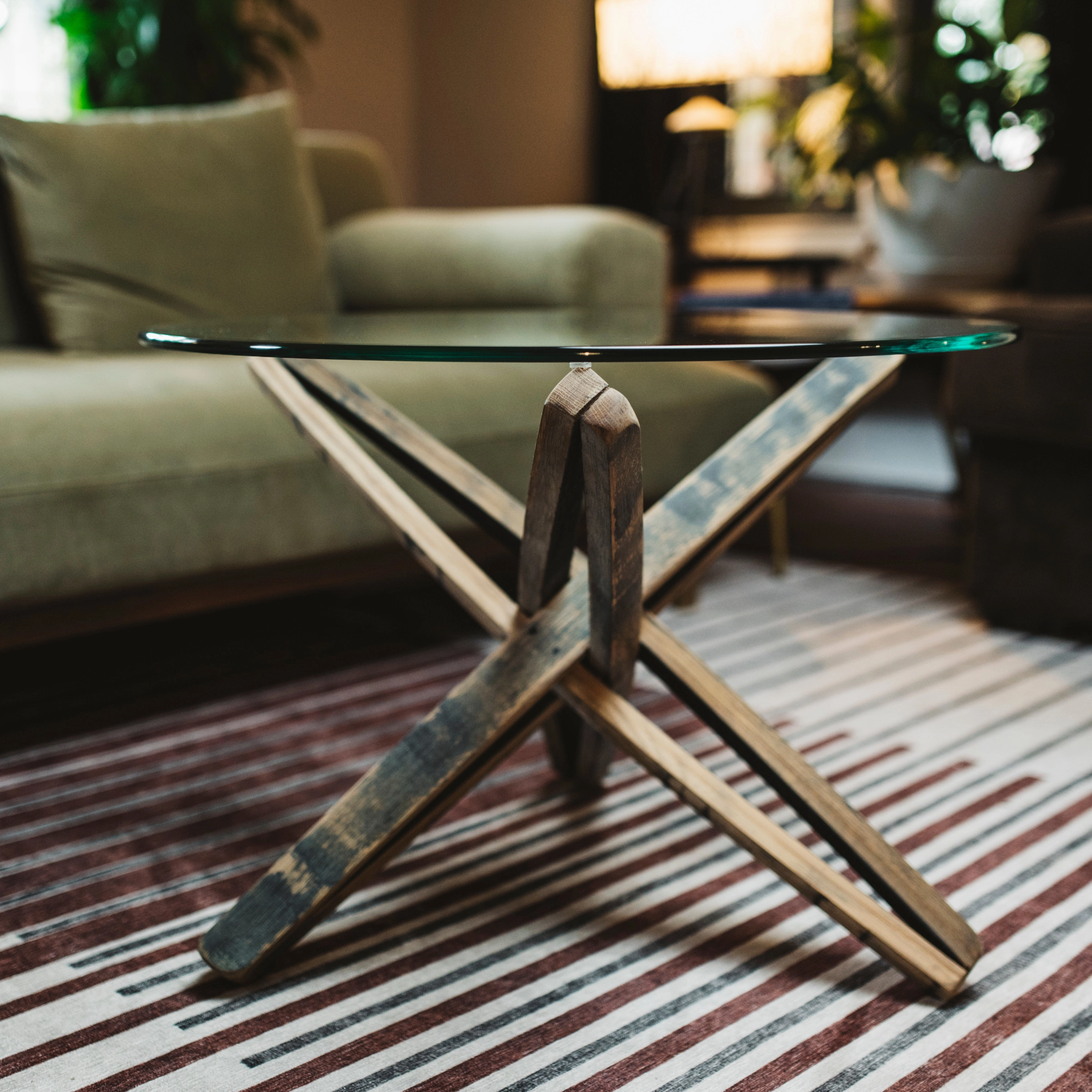 Barrel Stave Atom Side Table