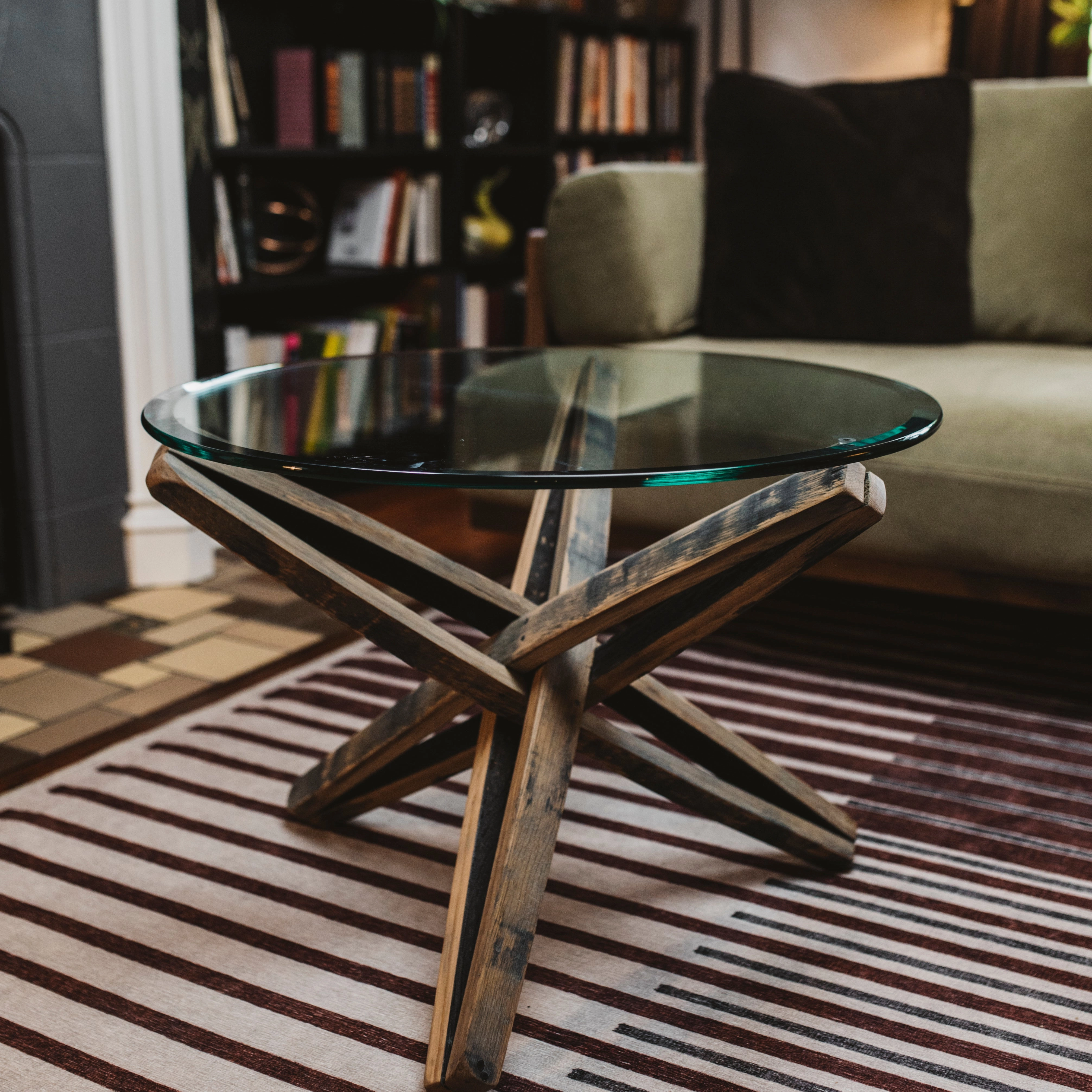 Barrel Stave Atom Side Table