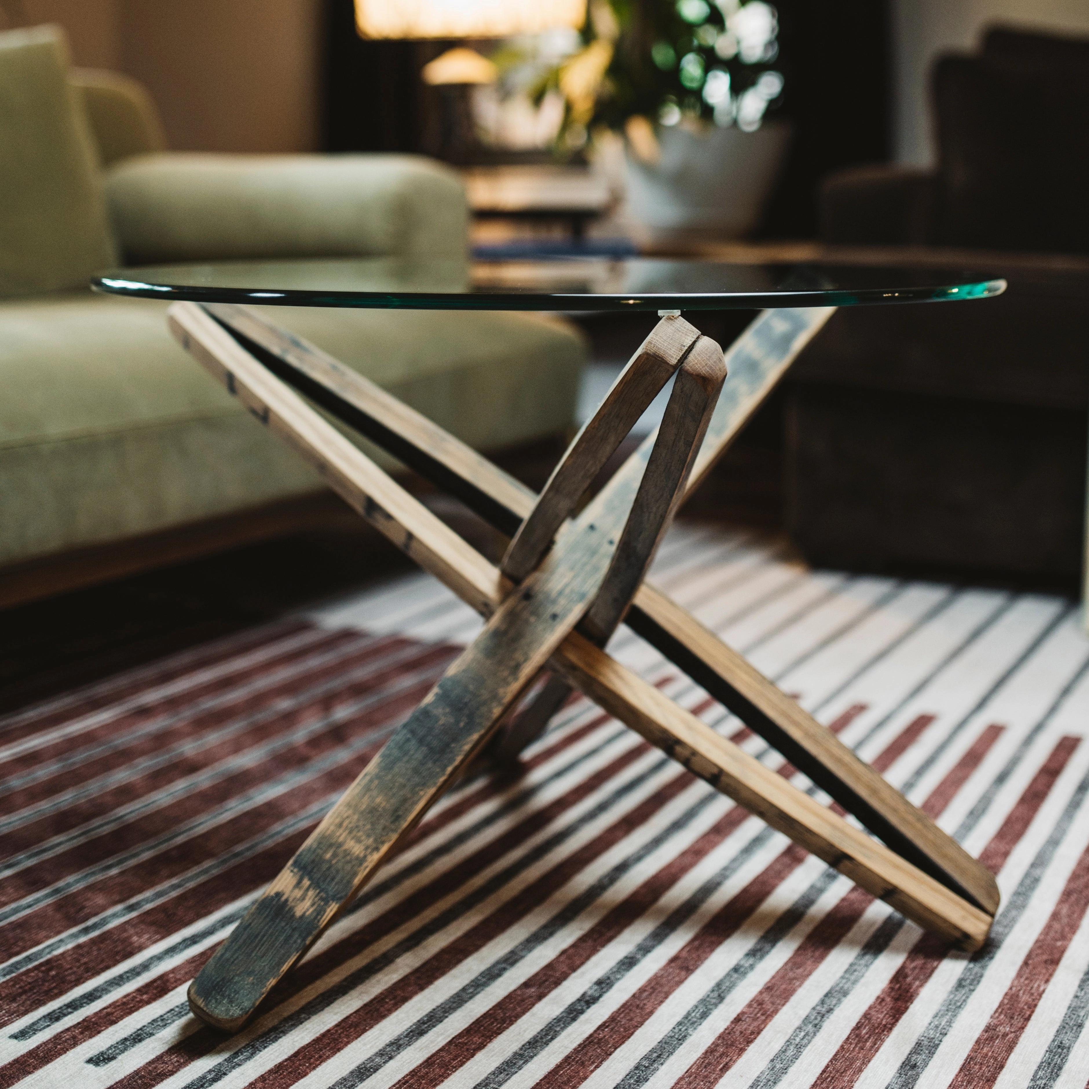 Barrel Stave Atom Side Table