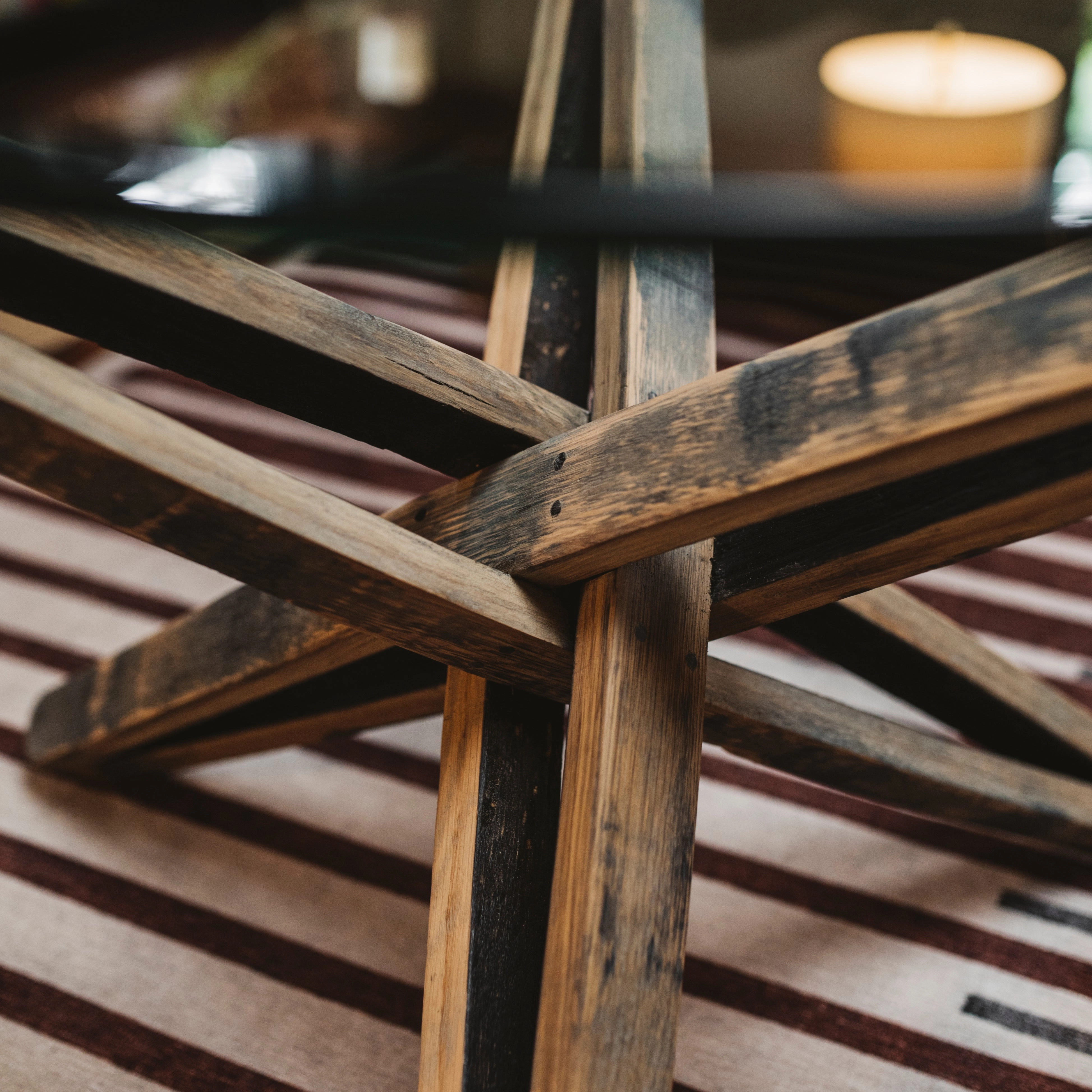 Barrel Stave Atom Side Table