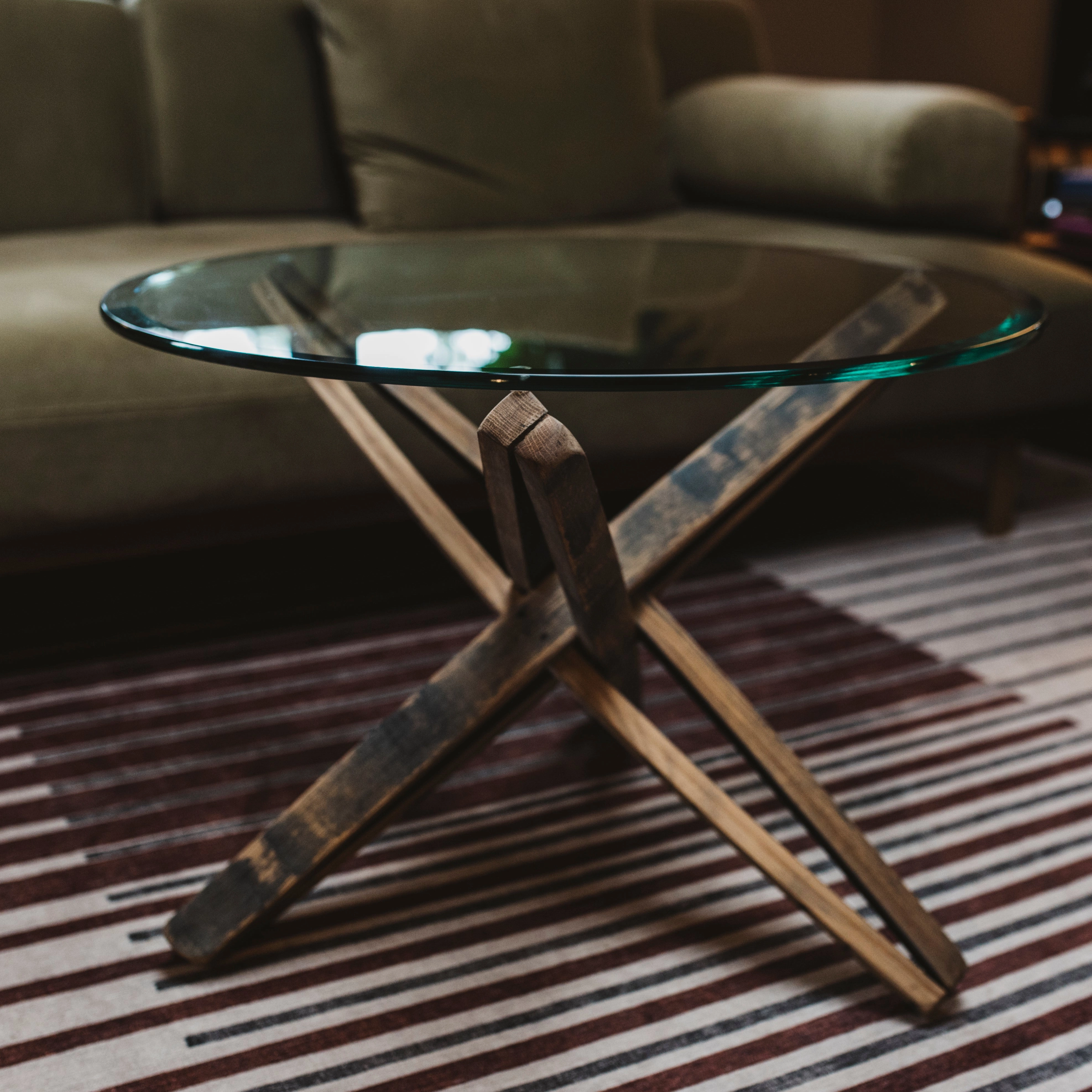 Barrel Stave Atom Side Table