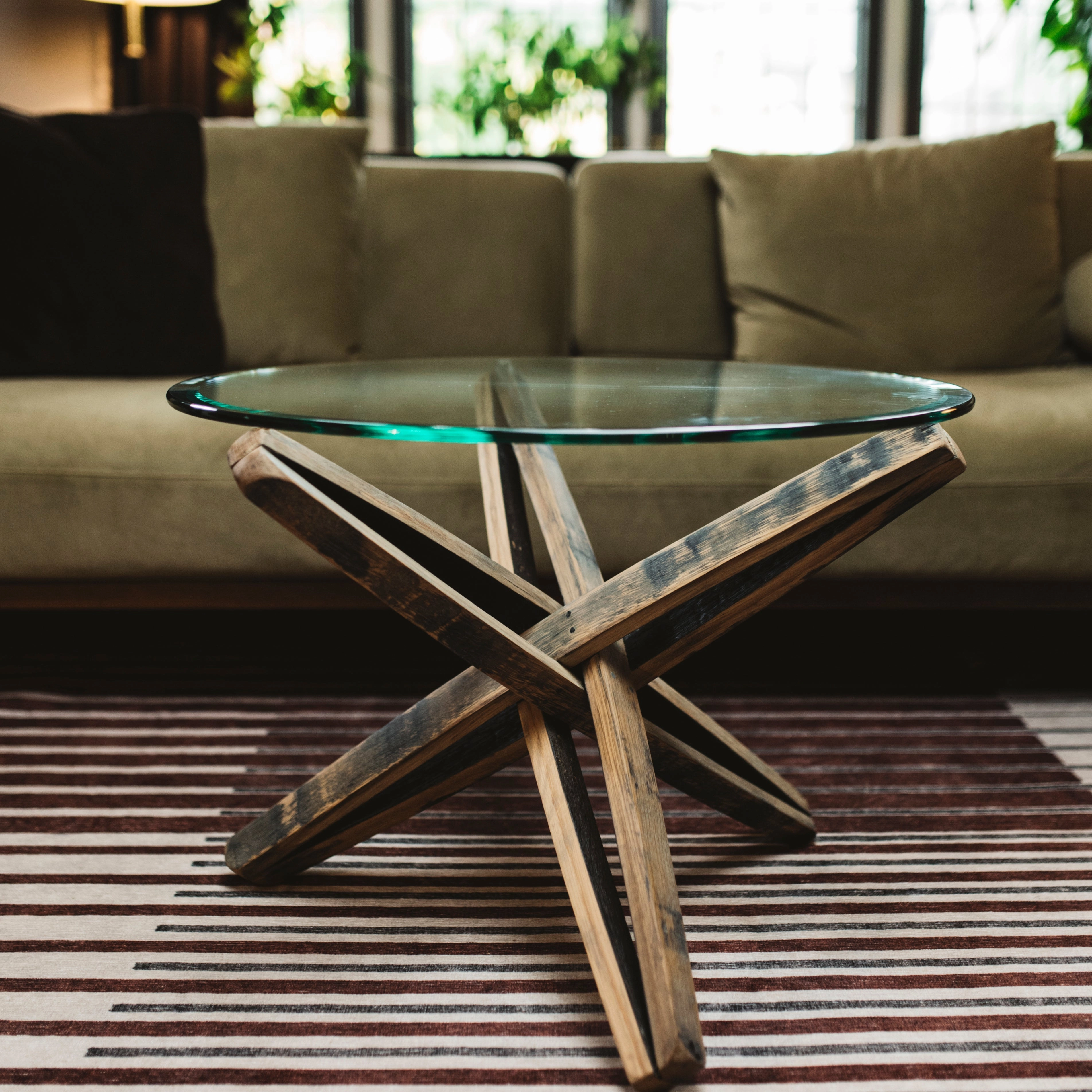 Barrel Stave Atom Side Table
